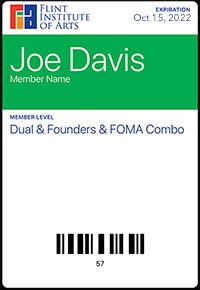 Digital membership card example