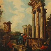 Anonymous, Figural Landscape with Ruins